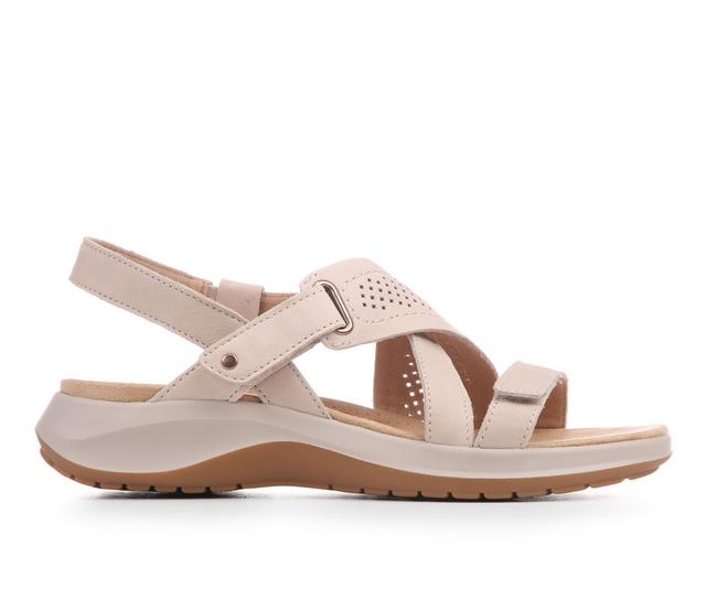 Women's Clarks Maelynn Gem Sandals in Sand Nubuck color
