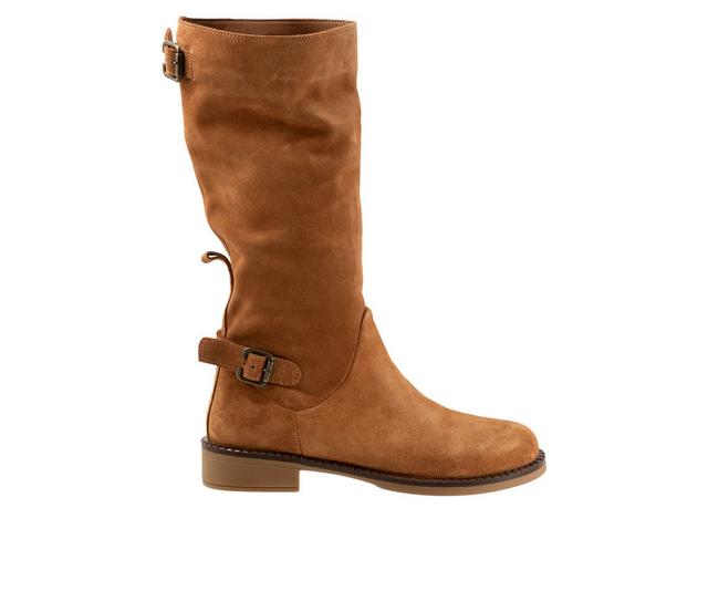 Women's Bueno Ozzie Booties in Chestnut Suede color