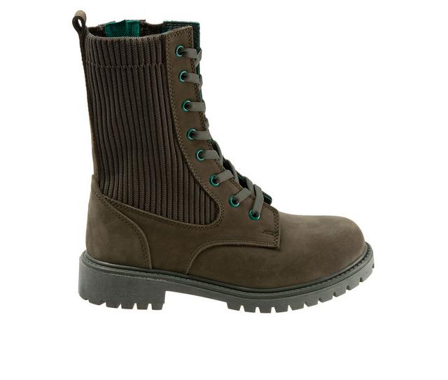Women's Bueno Stella Booties in Army Green Nub color