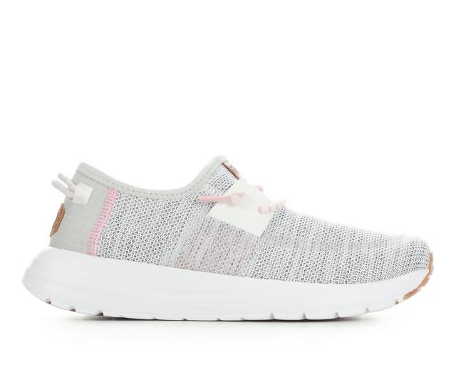 Women's HEYDUDE Sirocco W Stretch Sox Sneakers in Stone White color