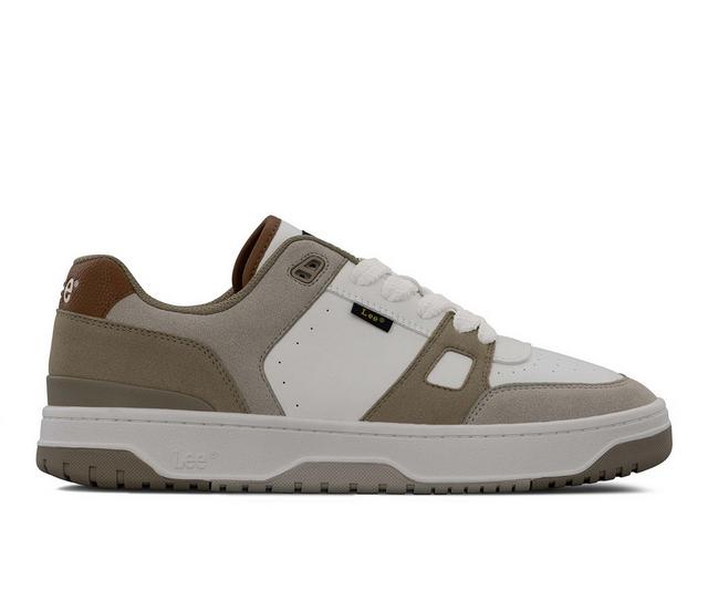 Men's Lee Footwear Cortland Sneakers in White/Pebta color
