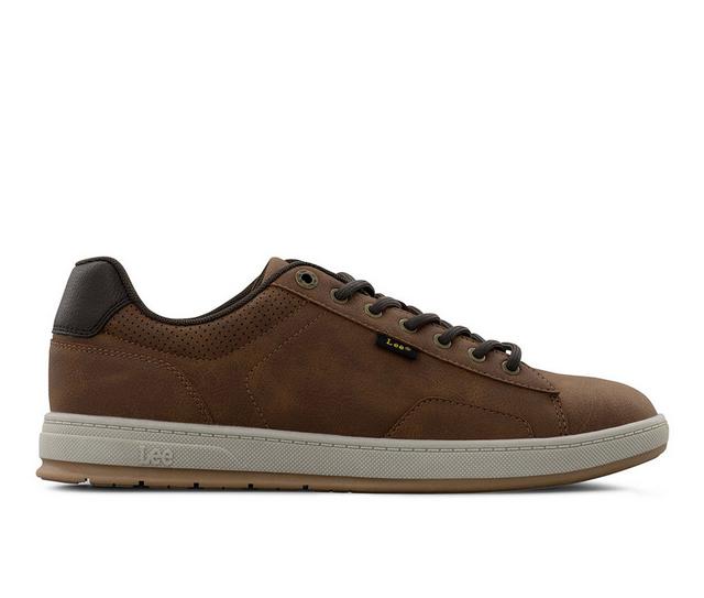Men's Lee Footwear Dante Sneakers in Brit Tan/Choc color