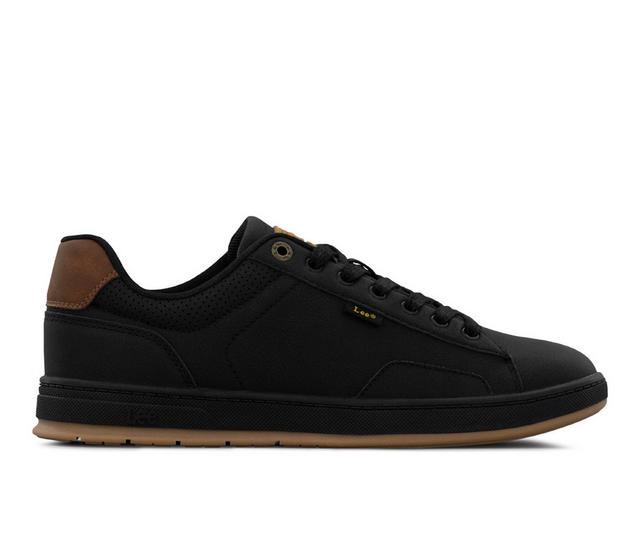 Men's Lee Footwear Dante Sneakers in Black Mono/Gum color