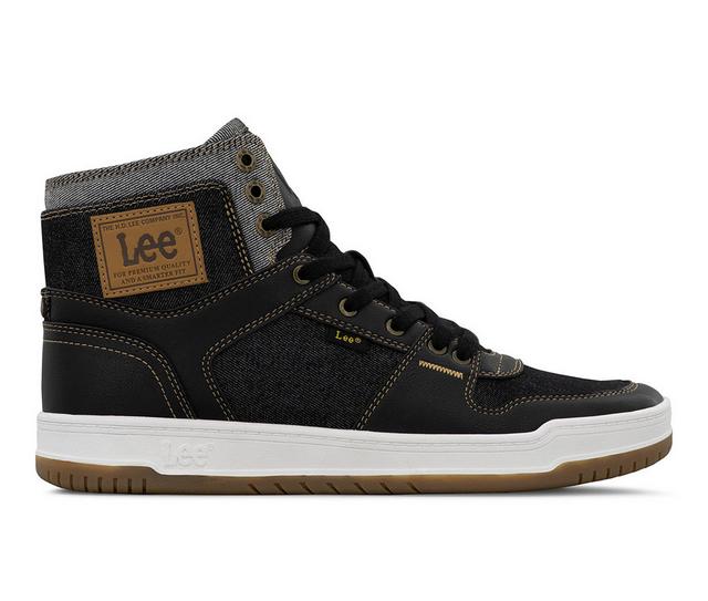Men's Lee Footwear Daybreaker HI in Black Denim color