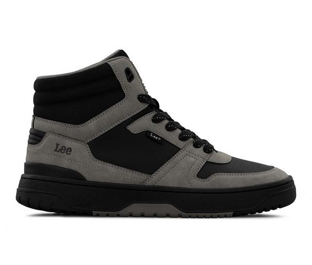 Men's Lee Footwear Fast Lane Mid in Black/Dark Grey color