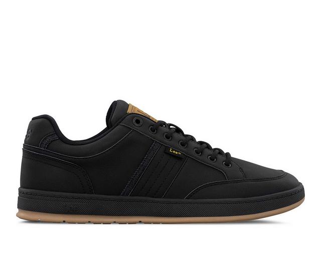 Men's Lee Footwear Lafeyette Sneakers in Black Mono/Gum color