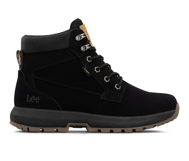 Men's Lee Footwear Riker Sneakers in Black/Gum color
