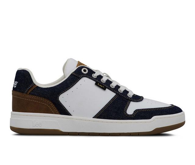 Men's Lee Footwear Specter Sneakers in Wht/Nav/Dn color