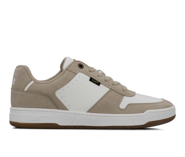 Men's Lee Footwear Specter Sneakers in Pebbl/Wwht color