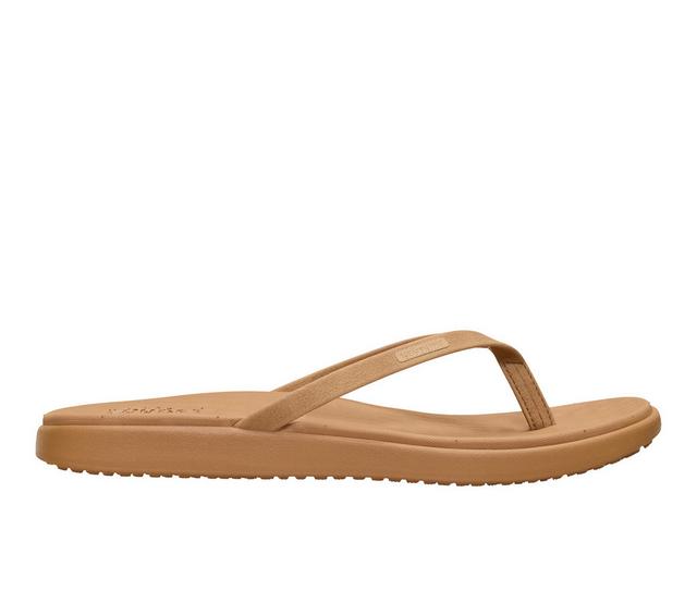 Women's HEYDUDE Maui Breeze Flip Flip Flops in Brown color