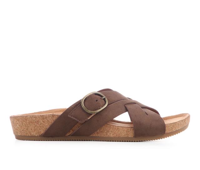 Women's EuroSoft Grainger Footbed Sandals in Mocha color