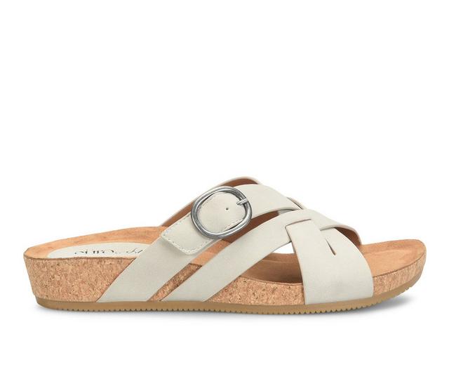 Women's EuroSoft Grainger Footbed Sandals in Mist Grey color