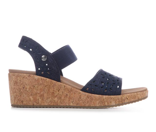 Women's Skechers 163437 Beach Bliss 2.0 Wedges in Navy color