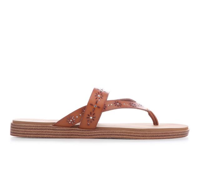 Women's Skechers Summer Cove 163632 Flip-Flops in Tan color