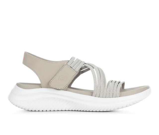 Women's Skechers Ultra Flex 3.0 164089 Outdoor Sandals in Taupe color