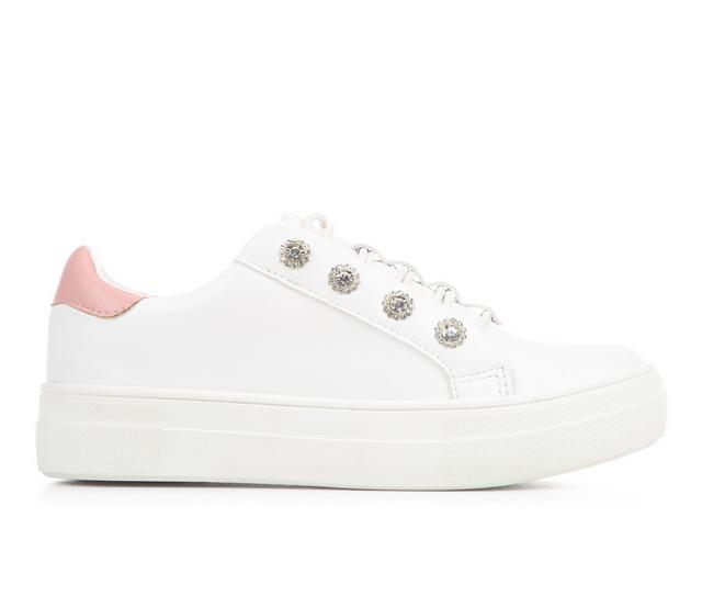 Girls' Soda Little Kid & Big Kid Isla Sneakers in White/Pink color