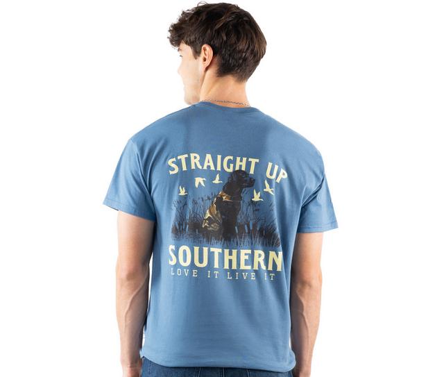 STRAIGHT UP SOUTHERN Lab In Field Short Sleeve Tee in INDIGO color