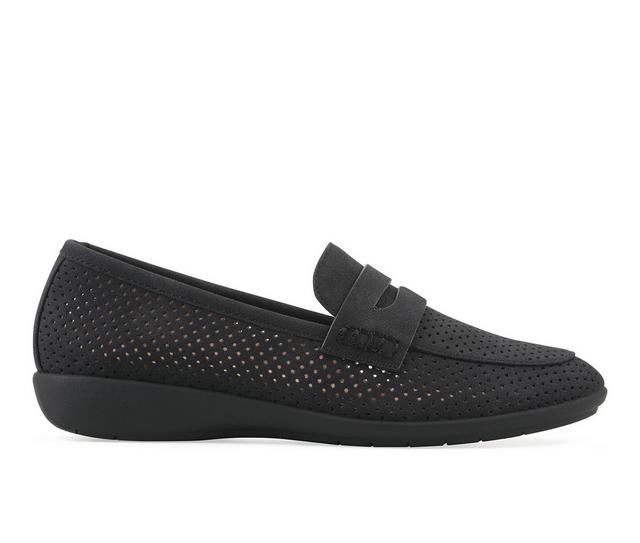Women's Cliffs by White Mountain Samson Loafers in Black color