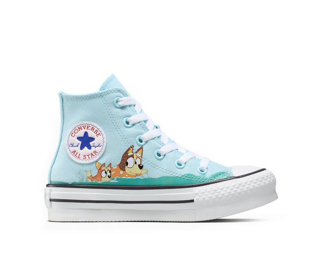 Kids' Converse Little Kid Bluey Chuck Taylor EVA Lift Sneakers in Blu/Wht/Multi color