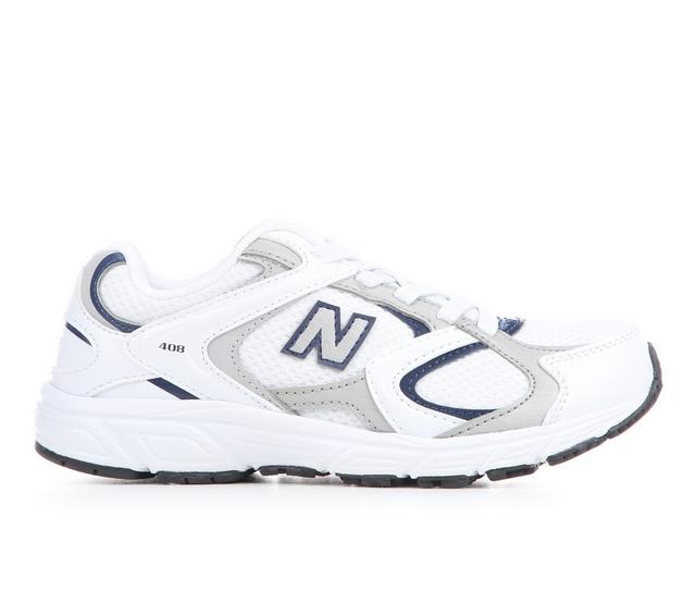 Kids' New Balance Little Kid 408 Running Shoes in Wht/Indigo color