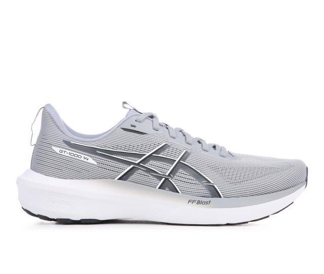 Men's ASICS GT 1000 14 Running Shoes in Grey/White color
