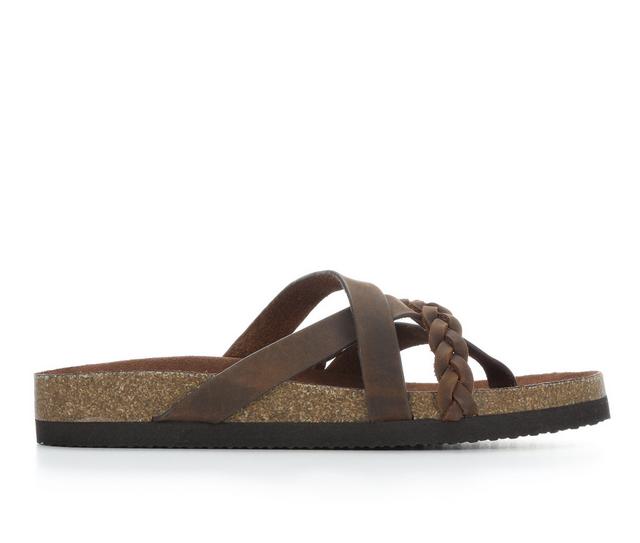 Women's White Mountain Halogen Footbed Sandals in Brown color