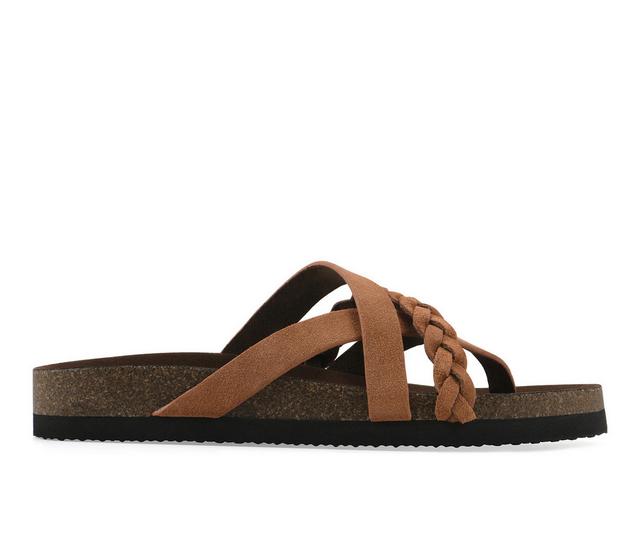 Women's White Mountain Halogen Footbed Sandals in Peach Cobbler color