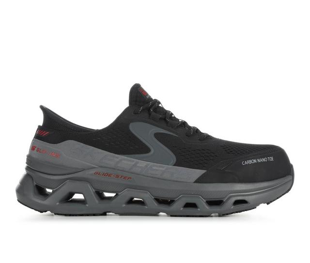 Men's Skechers Work 200452 Altus Glide-Step SR Slip-ins in Black/Red color