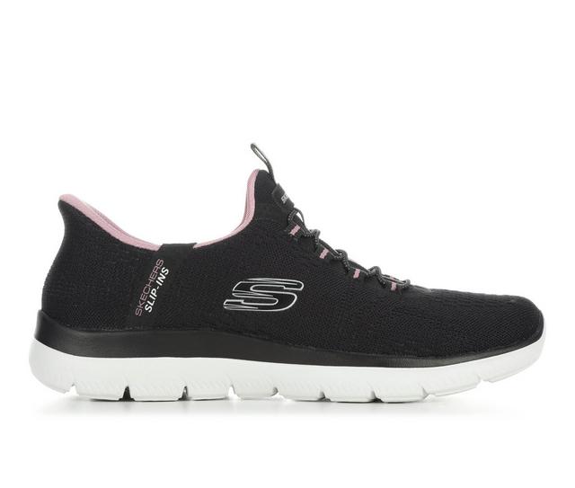 Women's Skechers 150284 Summit Slip In Slip-ins in Blk/Mauve color