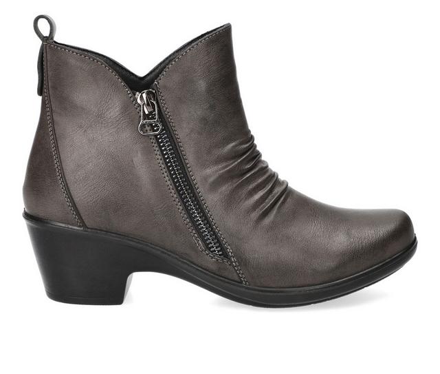 Women's Easy Street Jeanie Booties in Grey color