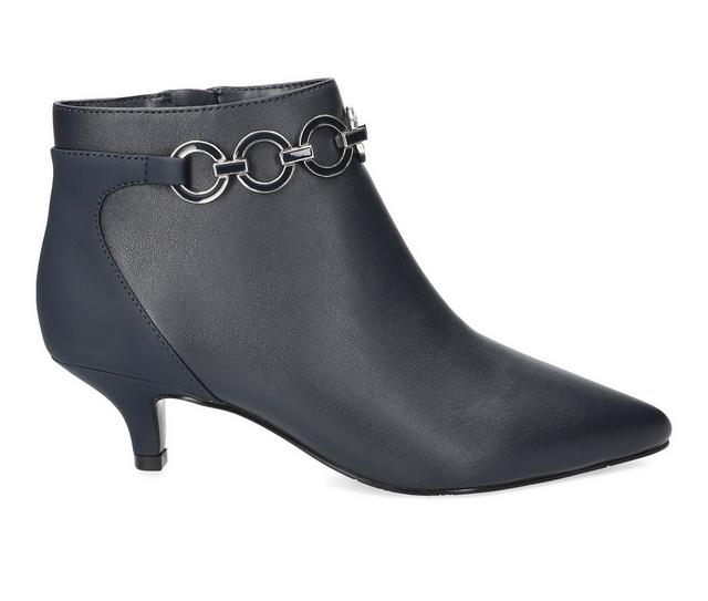 Women's Easy Street Jinx Booties in Navy-Lamy color