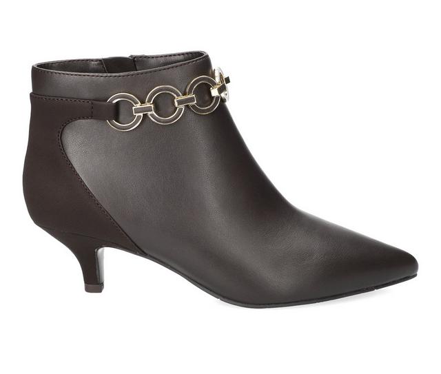 Women's Easy Street Jinx Booties in Brown-Lamy color