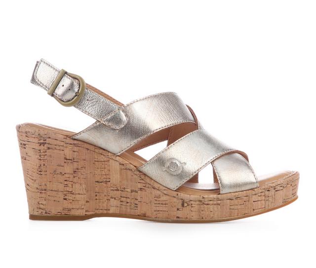 Women's Born Sami Wedges in Light Gold color