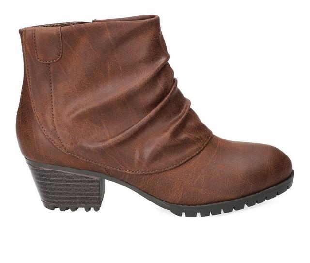 Women's Easy Street Ambrose Booties in Brown color