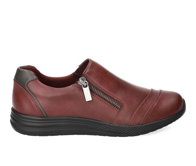 Women's Easy Street Karol Slip-ons in Burgundy/Grey color