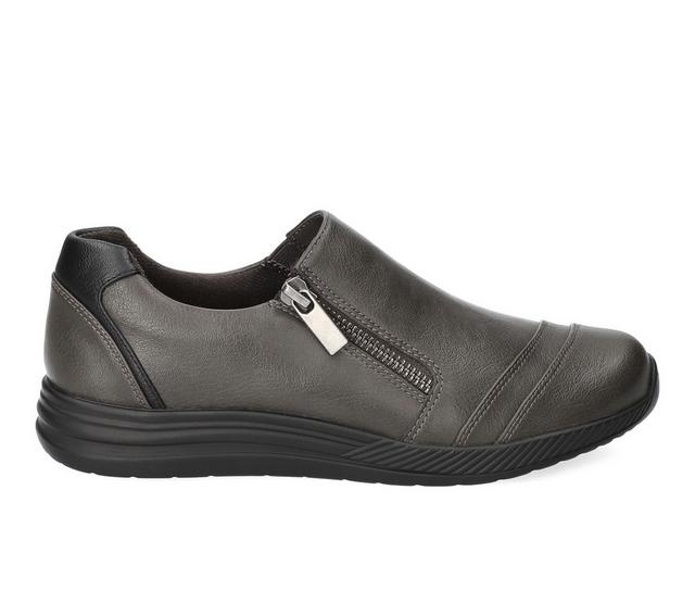 Women's Easy Street Karol Slip-ons in Grey/Black color
