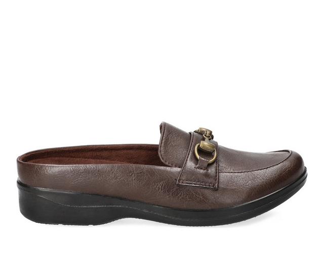 Women's Easy Street Nell Clogs in Brown color