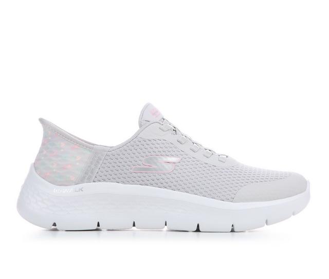 Women's Skechers Go Lily Rose Walking Shoes in Gry/Floral M color
