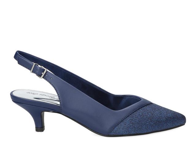 Women's Easy Street Vivid Dress Sandals in Navy Satin color