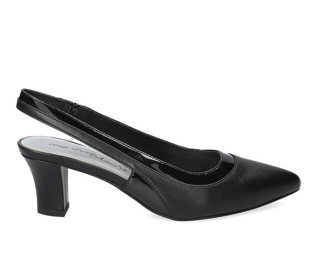 Women's Easy Street Dessa Dress Sandals in Black Patent color