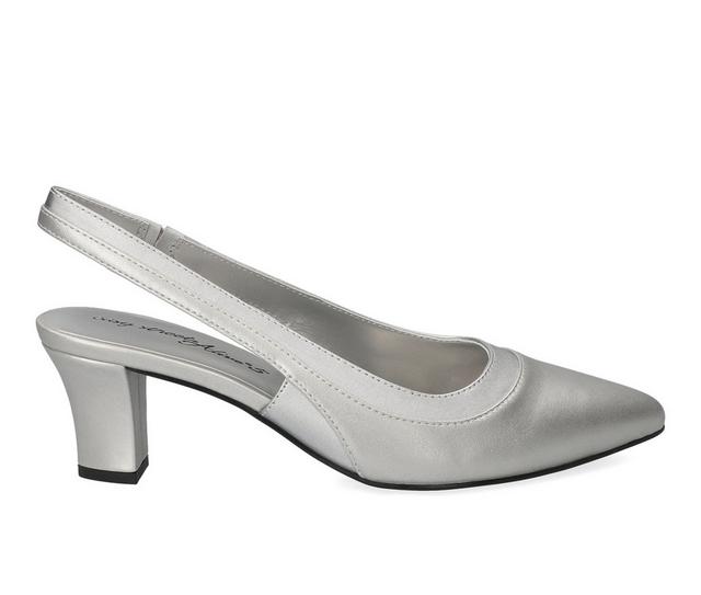 Women's Easy Street Dessa Dress Sandals in Silver color