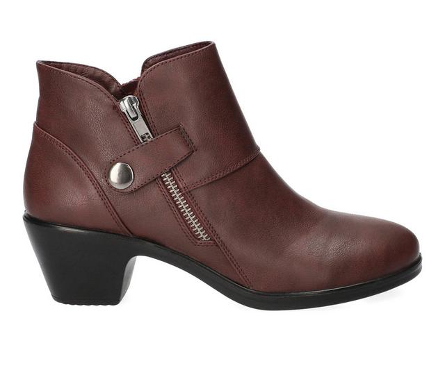 Women's Easy Street Fritzi Booties in Burgundy color