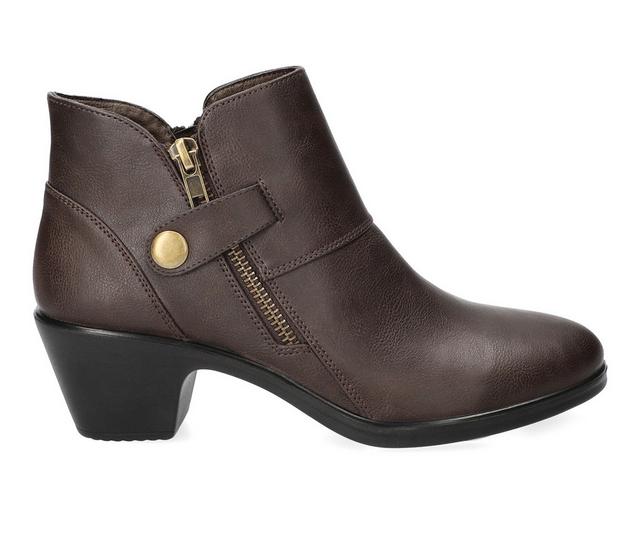 Women's Easy Street Fritzi Booties in Brown color