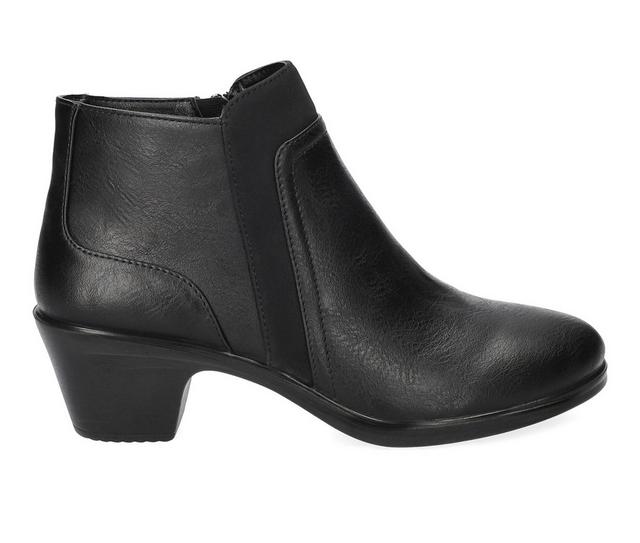 Women's Easy Street Langley Booties in Black-Lame color