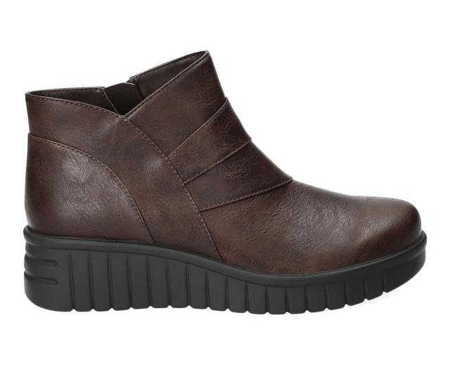 Women's Easy Street Rayleen Booties in Brown color