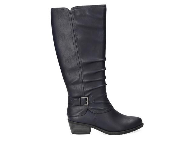 Women's Easy Street Tenille Knee High Boots in Navy color