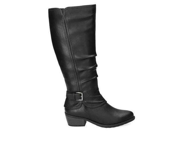 Women's Easy Street Tenille Plus Knee High Boots in Black color