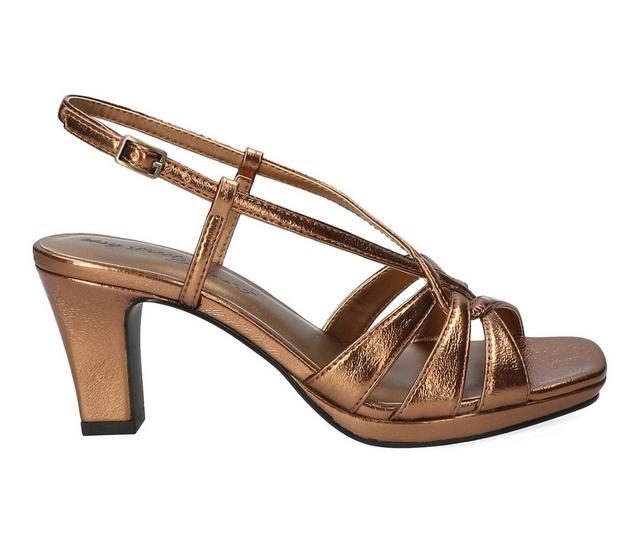 Women's Easy Street Valorie Pumps in Bronze Crinkled color