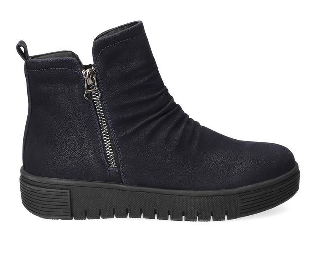 Women's Easy Works by Easy Street Estella Booties in Navy color