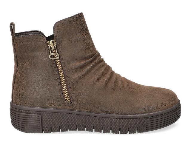 Women's Easy Works by Easy Street Estella Booties in Brown color